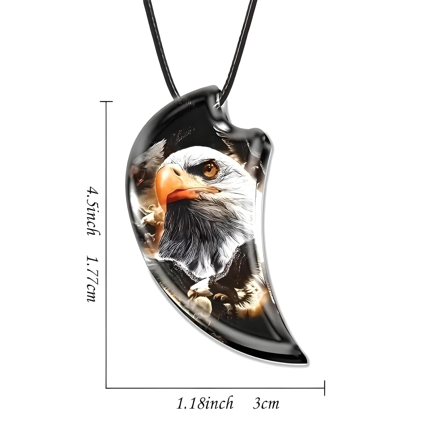 SUPAC Bald Eagle Triangle Pendant Necklace - Fashion-Forward Hip Hop Style - Durable & Bold Accessories for Men - Gift Idea for Every Occasion