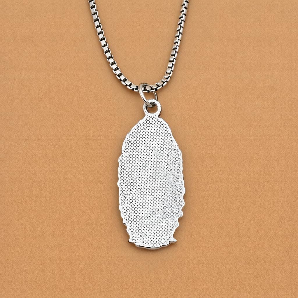 SUPAC Silver Virgin Mary Our Lady of Guadalupe Pendant Necklace, Perfectly Suited for Men and Women, Infusing Style with Spiritual Splendor - Stainless Steel Chain - Christmas or Birthday Gift