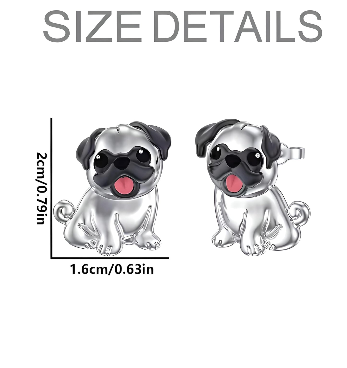 Dog Lovers' Earrings, Different Dog Breed Stud Earrings with Crystals, Rose Gold and Silver Tone - Party, Birthday, or Christmas Gift