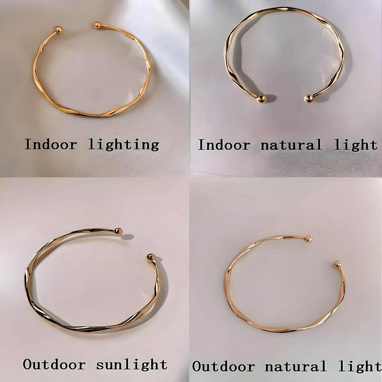 Luxurious Twist Open Cuff Bangle - Adjustable, Minimalist Fashion, Golden Bracelet For Women - Elegant, Simple, and Versatile Accessory for Any Occasion - Christmas or Birthday Gift