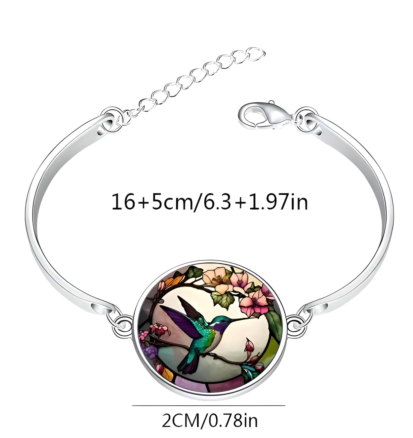 SUPAC Stunning Hummingbird Pendant Necklace - Two Humming Birds Searching for Flower - Fashionable Alloy Jewelry with Delicate Details - Birthday, Party, Gift Idea for Her