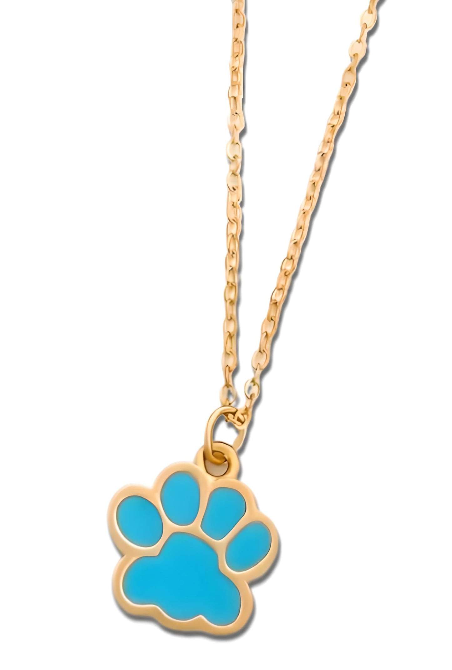 Elegant Animal Paw Print Necklace - Chic Gift for Pet Lovers, Simple Unplated Design - Christmas, Birthday Gift