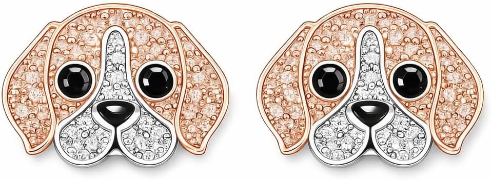 Dog & Cat Breed Stud Earrings - Choose Your Favorite, Rose Gold & Silver