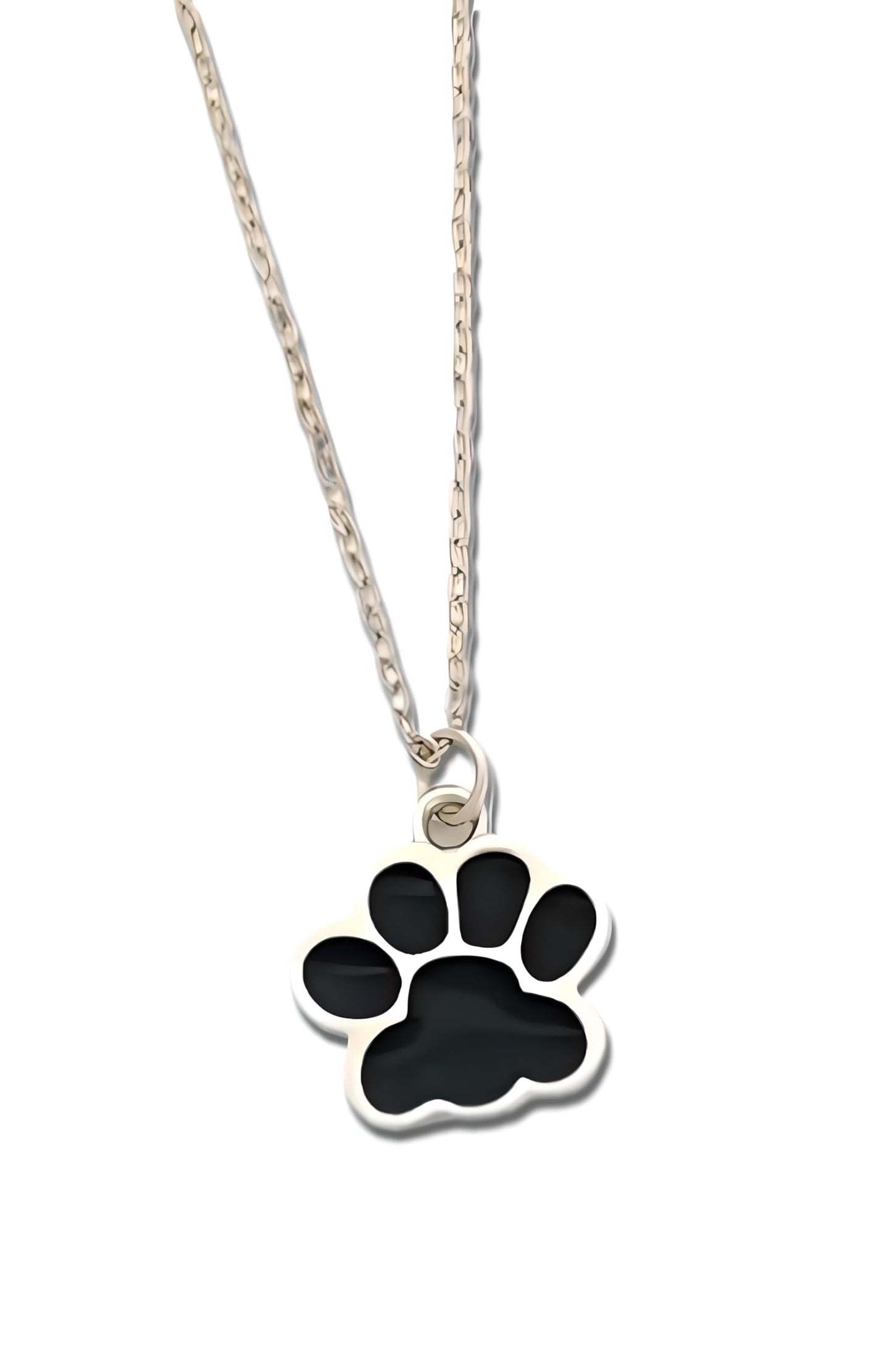 Elegant Animal Paw Print Necklace - Chic Gift for Pet Lovers, Simple Unplated Design - Christmas, Birthday Gift