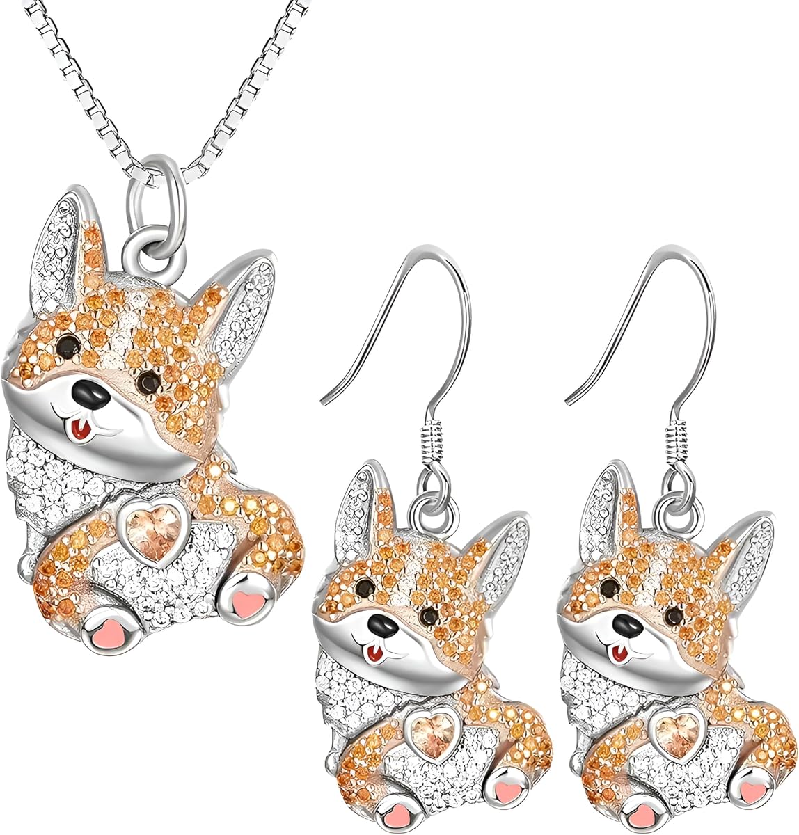 Corgi w/heart 3PCS
