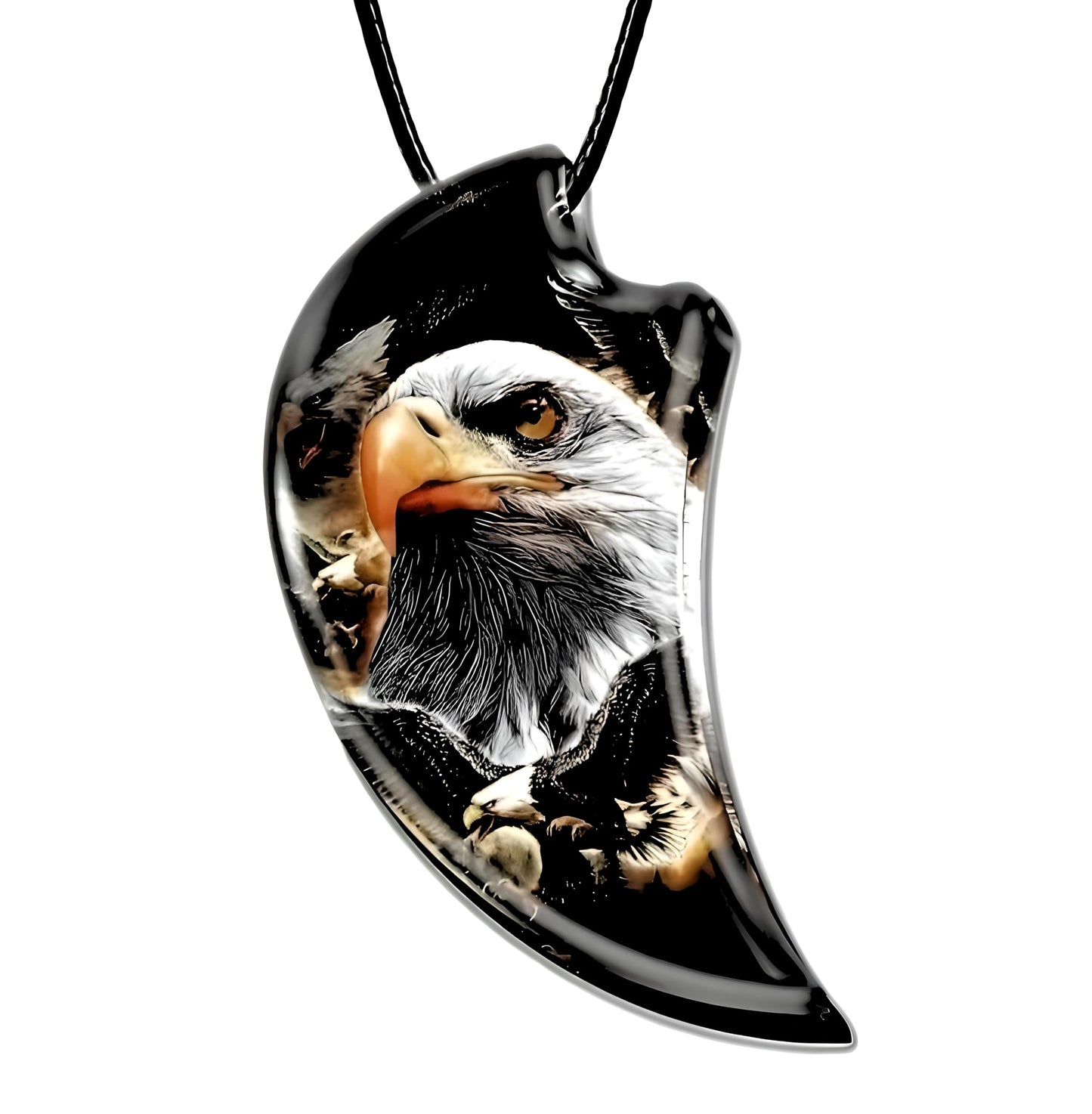 SUPAC Bald Eagle Triangle Pendant Necklace - Fashion-Forward Hip Hop Style - Durable & Bold Accessories for Men - Gift Idea for Every Occasion