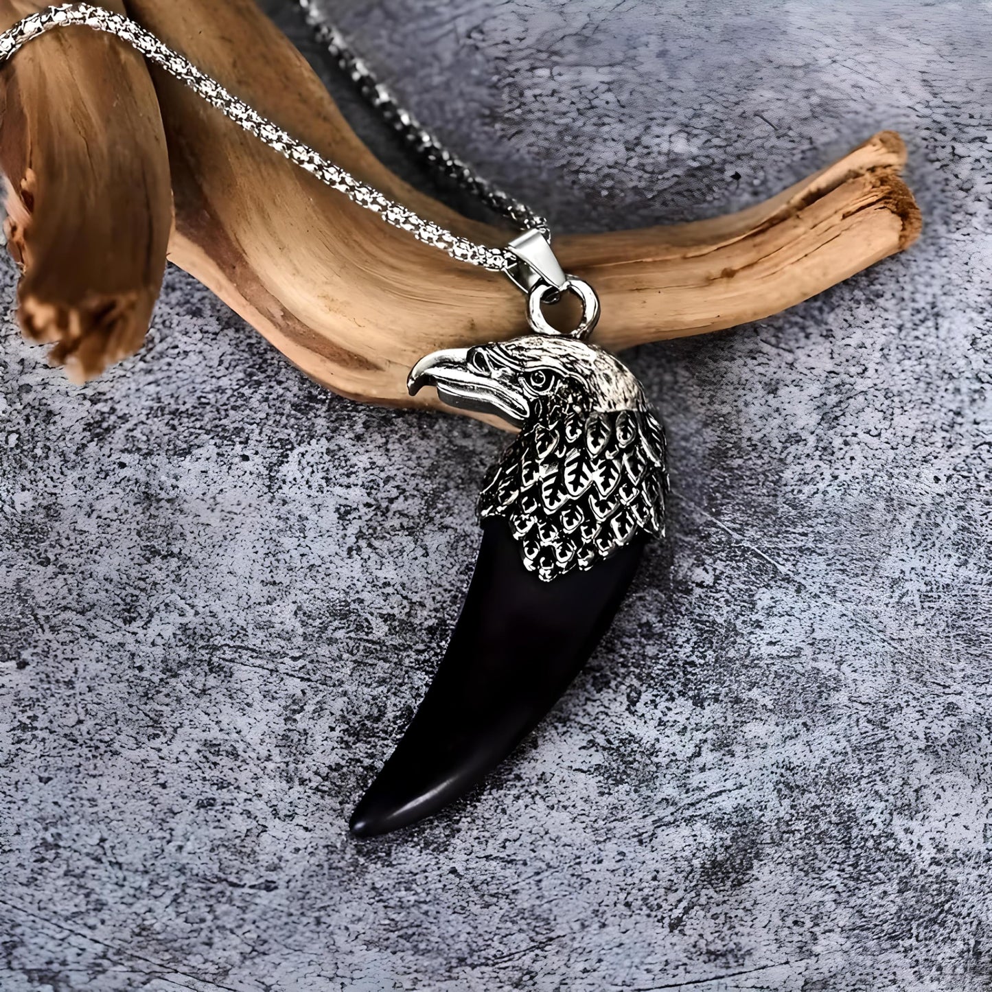 SUPAC Bald Eagle Triangle Pendant Necklace - Fashion-Forward Hip Hop Style - Durable & Bold Accessories for Men - Gift Idea for Every Occasion