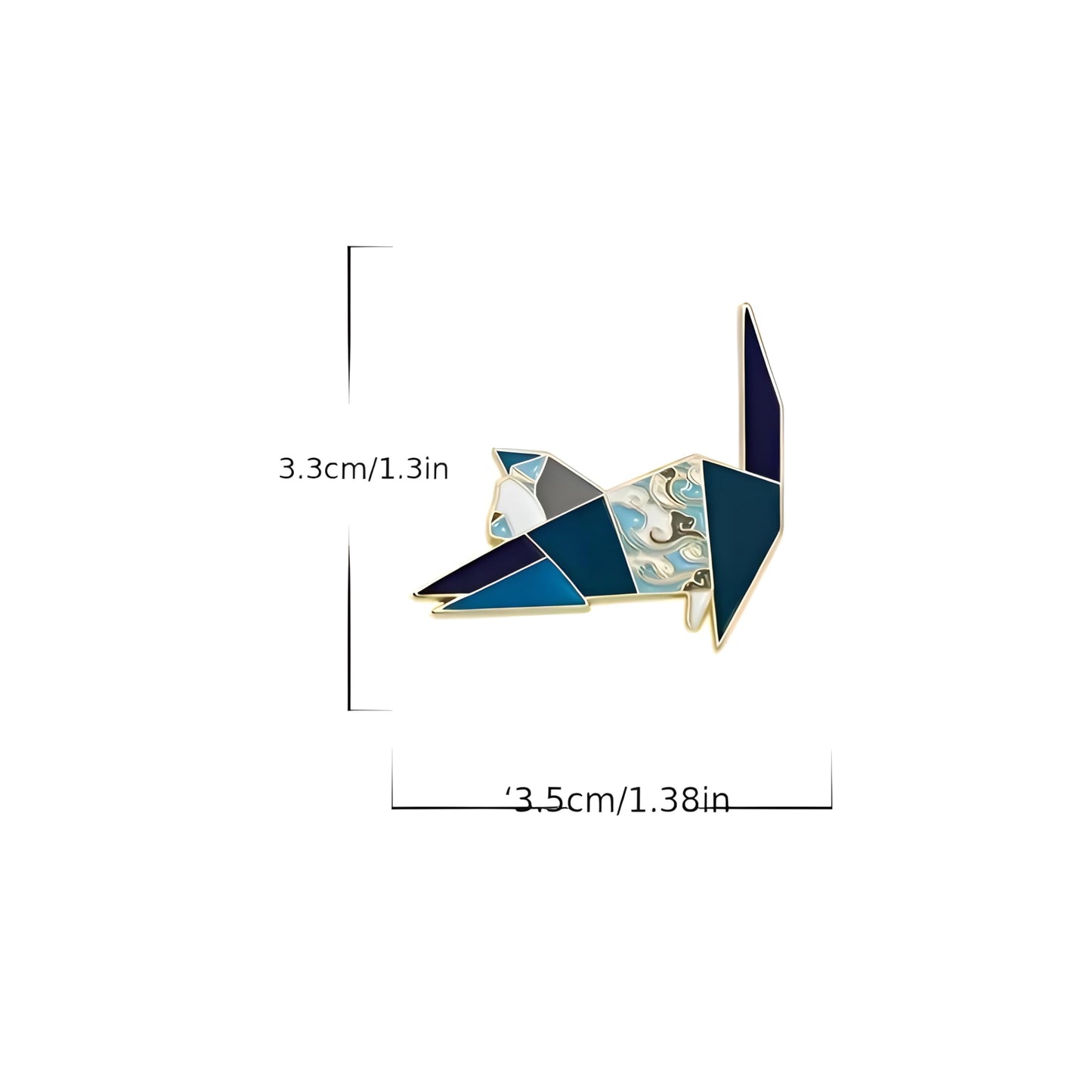 Dog Breed Pins - Geometric Australian Shepherd, Cat, Husky, Bernese Mountain, Enamel Pin, Modern Art Design, White and Purple - Badge for Men (Cat)