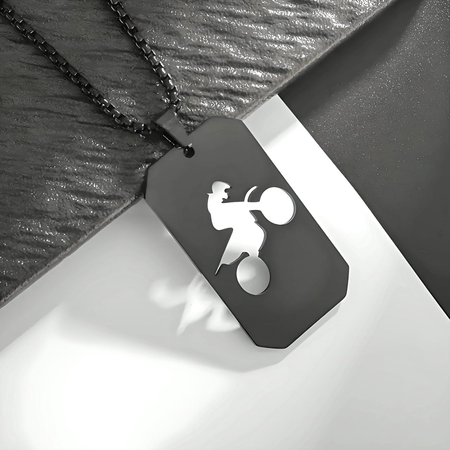 1pc Unisex Stainless Steel Dog Tag Necklace with Motorcycle Pendant - Boho Style, Pendant Chain, No Precious Metal Plating - Fashion Punk Hip Hop Jewelry Gift