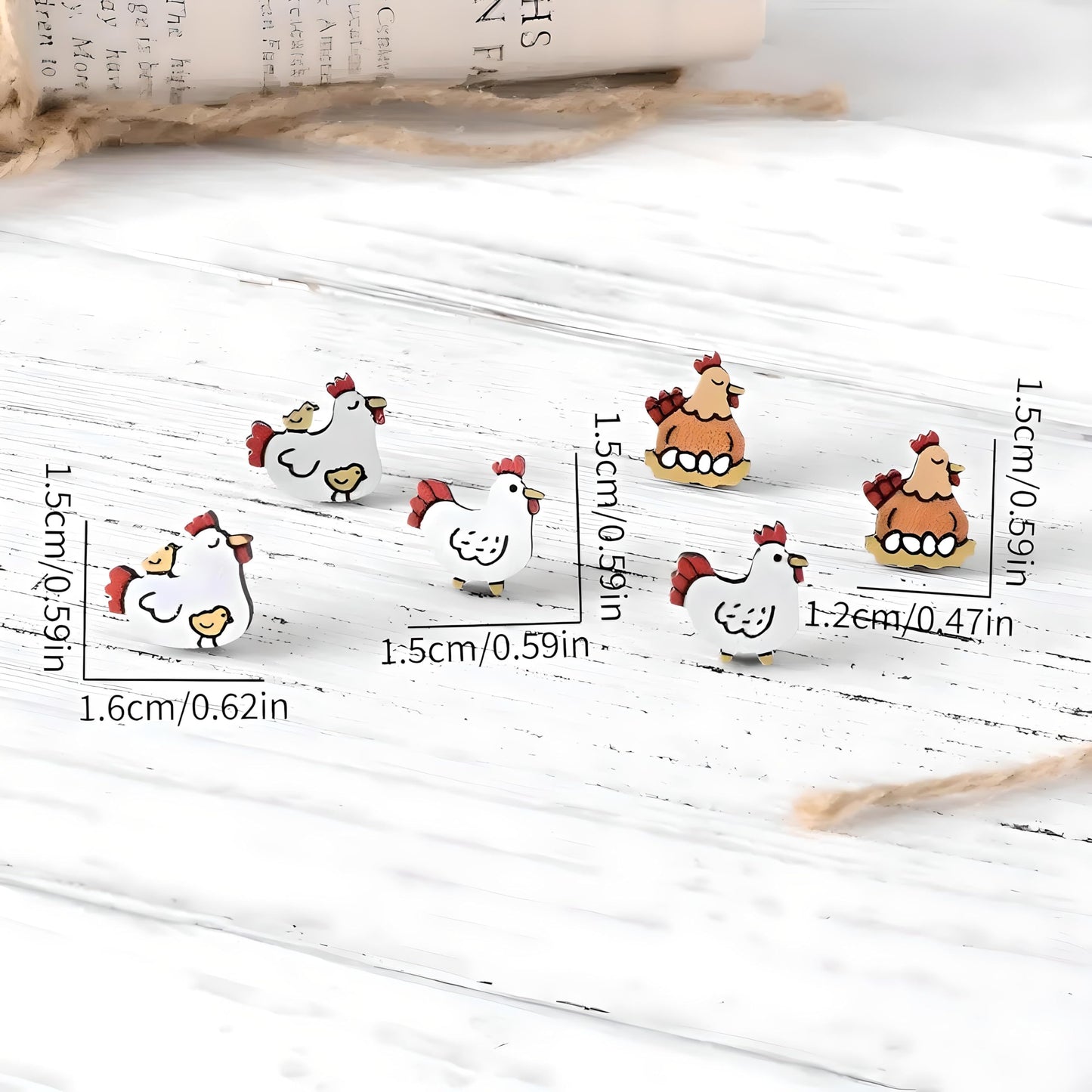Cute Taco Stud Earrings Set, 3 Pairs of Mexican Cinco de Mayo Food Jewelry, Different Facial Expressions - 0.59 inch