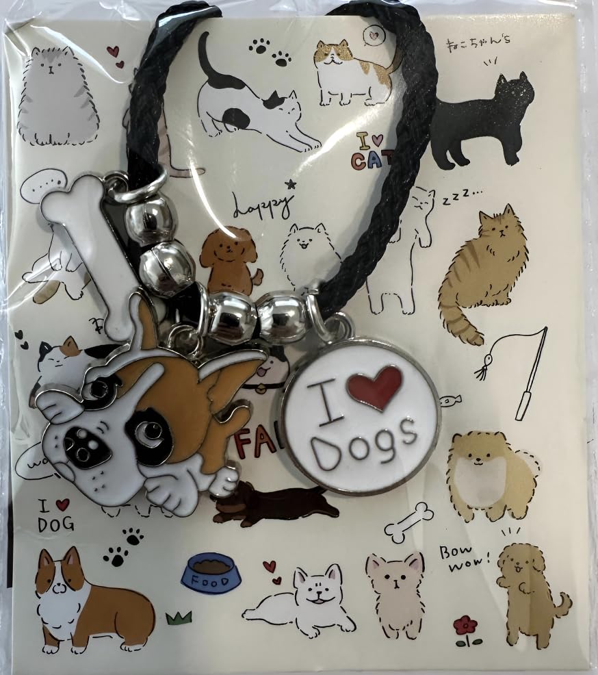 Pet Charm Bracelet with Dog Charms, Black Braided Band, I Love Dogs Design - Dog Lovers' Bracelet - Different Breeds of Dogs, Pet Lover Gift for Birthday and Holiday, Durable and Long-Lasting, Hypoallergenic and Nickel-Free, Everyday Wear (Boxer)