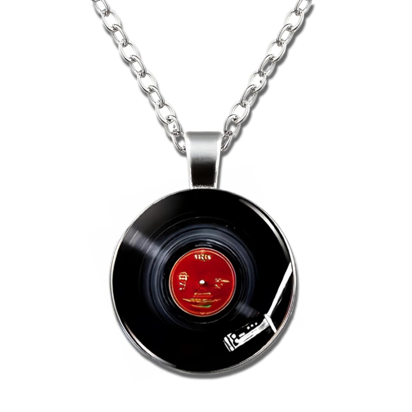 SUPAC Unique Music Record Pendant Necklace - Avant-Garde Fashion Accessory, Eye-Catching Design for Men and Women - Birthday, Christmas Gift or Personalized Jewelry