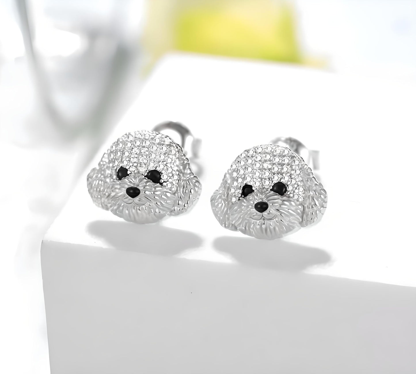Dog Lovers' Earrings, Different Dog Breed Stud Earrings with Crystals, Rose Gold and Silver Tone - Party, Birthday, or Christmas Gift