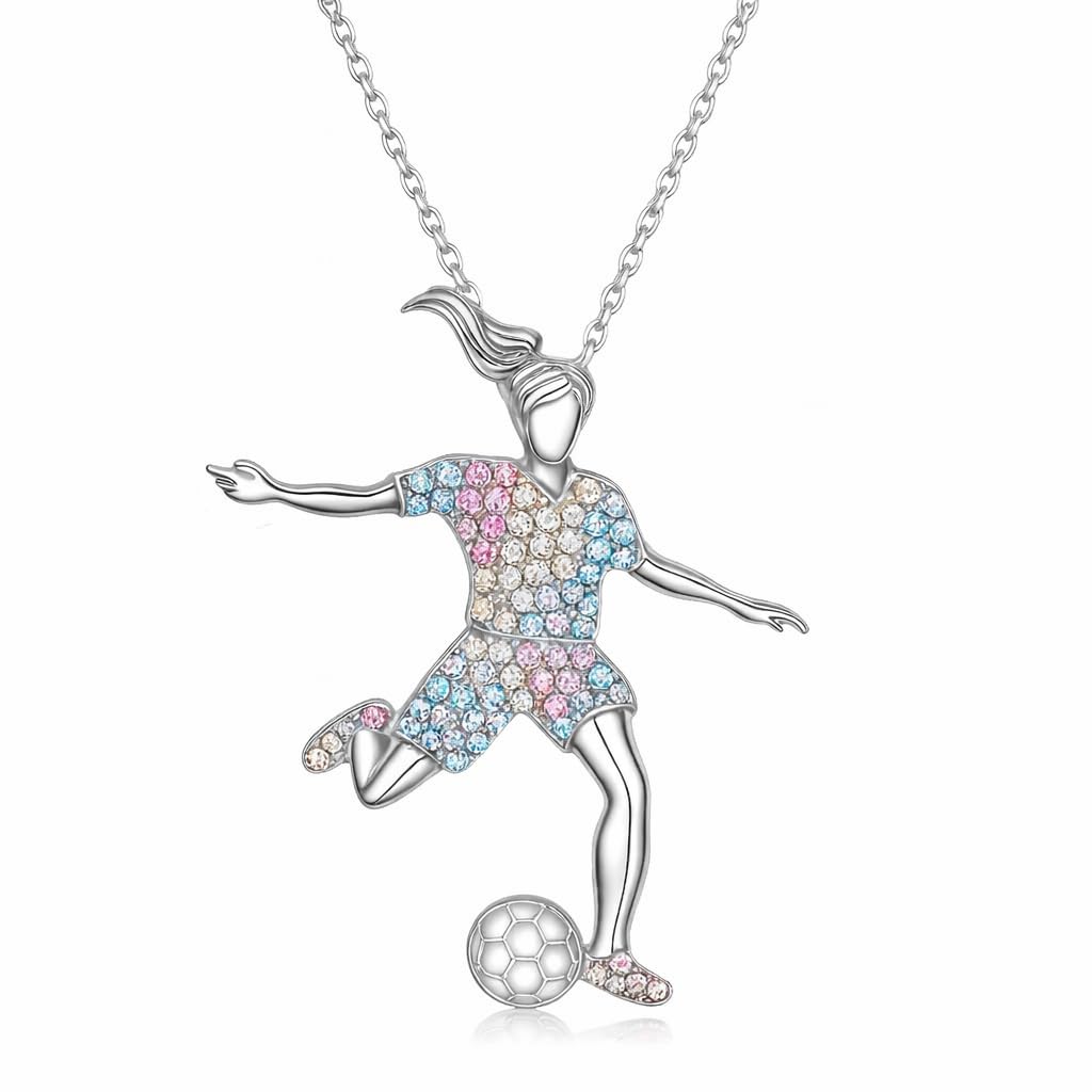 Soccer Cleats and Ball Silver or Gold Necklace – Show Your Love for the Beautiful Game!", - Score Style Points On and Off the Field! Stainless Steel Soccer Fan Pendant - Hip-Hop Street Style Necklace, Durable & Fashion-Forward SUPAC