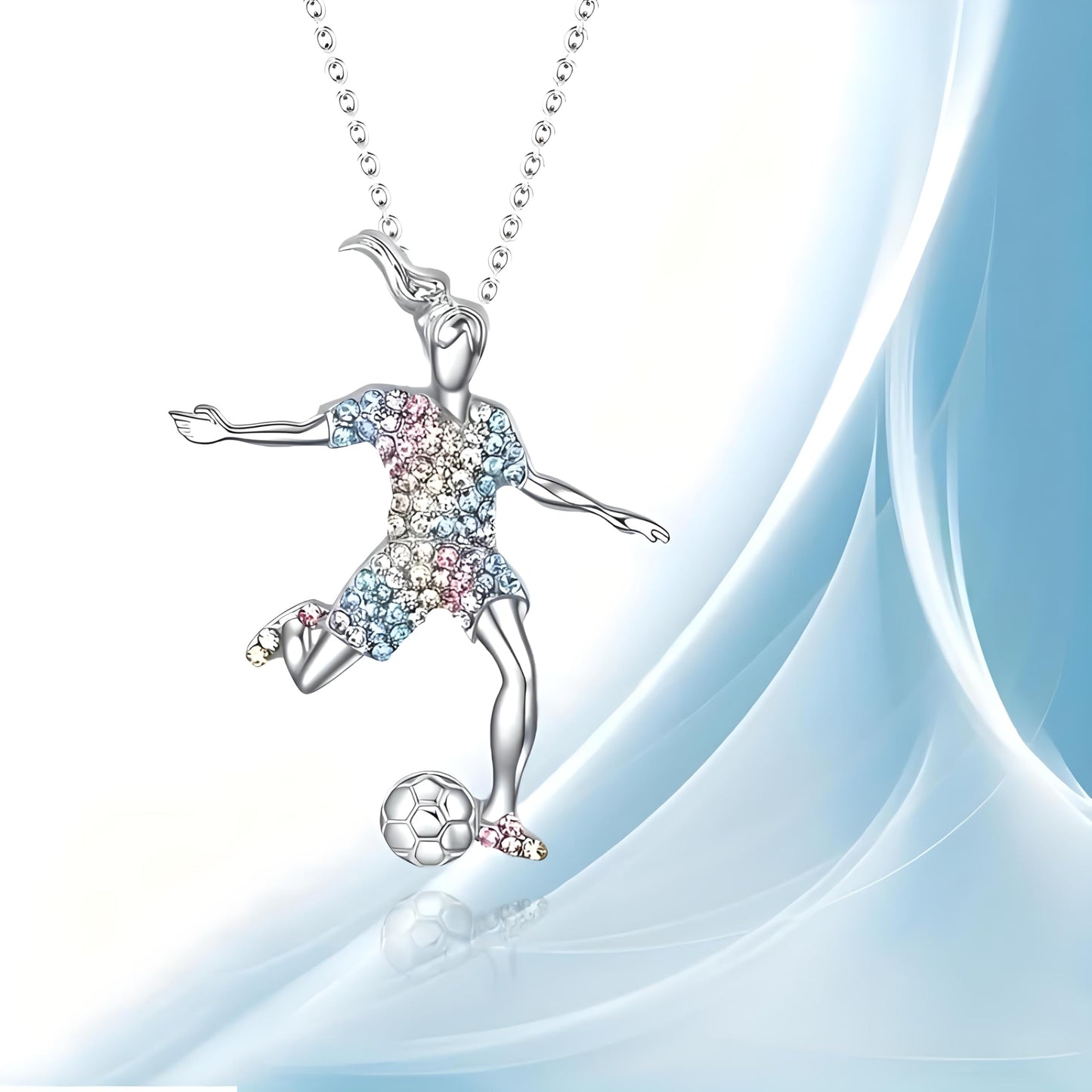 Soccer Cleats and Ball Silver or Gold Necklace – Show Your Love for the Beautiful Game!", - Score Style Points On and Off the Field! Stainless Steel Soccer Fan Pendant - Hip-Hop Street Style Necklace, Durable & Fashion-Forward SUPAC