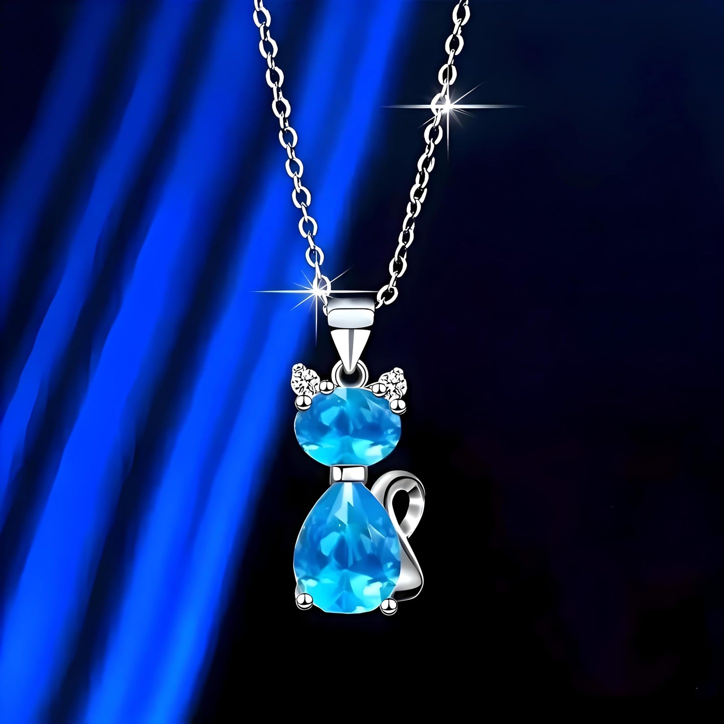 SUPAC Pink Shiny Cat Pendant Necklace Jewlery, Gift for Women or Men, Birthday, Christmas or Party Gift - Delicate Exquisite Collar Charm