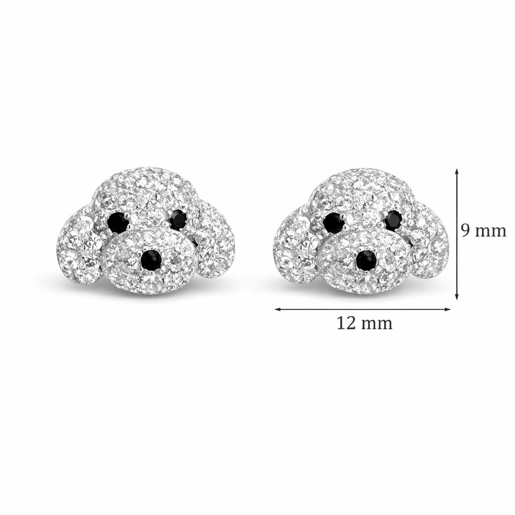 Dog Lovers' Earrings, Different Dog Breed Stud Earrings with Crystals, Rose Gold and Silver Tone - Party, Birthday, or Christmas Gift