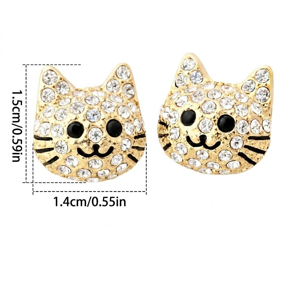 Dog Lovers' Earrings, Different Dog Breed Stud Earrings with Crystals, Rose Gold and Silver Tone - Party, Birthday, or Christmas Gift
