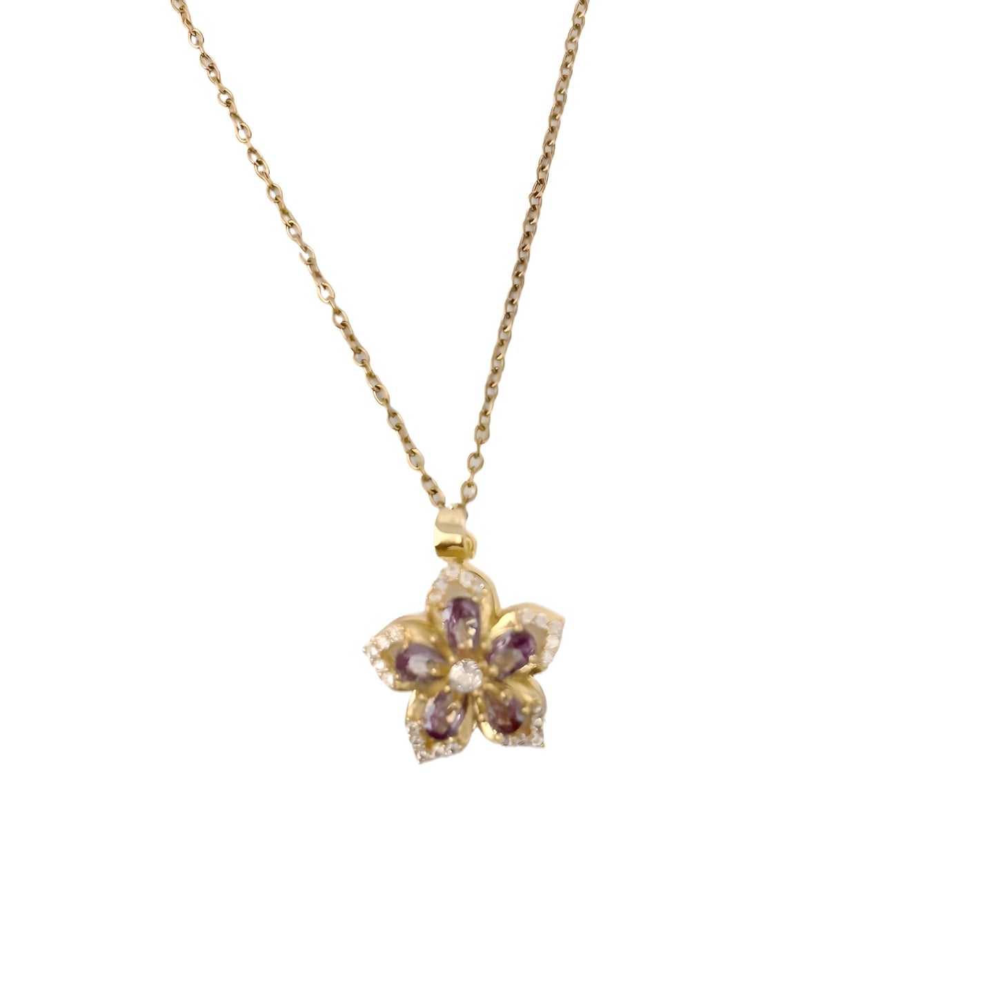 SUPAC Exquisite 360° Rotatable White Blossom Pendant Necklace - Fashion Decompression Jewelry with Adjustable Chain - Birthday Gift for Women, Lovers, Friends, and Family