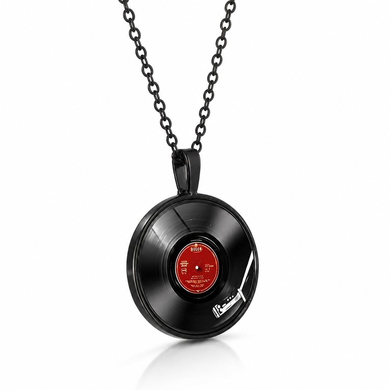 SUPAC Unique Music Record Pendant Necklace - Avant-Garde Fashion Accessory, Eye-Catching Design for Men and Women - Birthday, Christmas Gift or Personalized Jewelry
