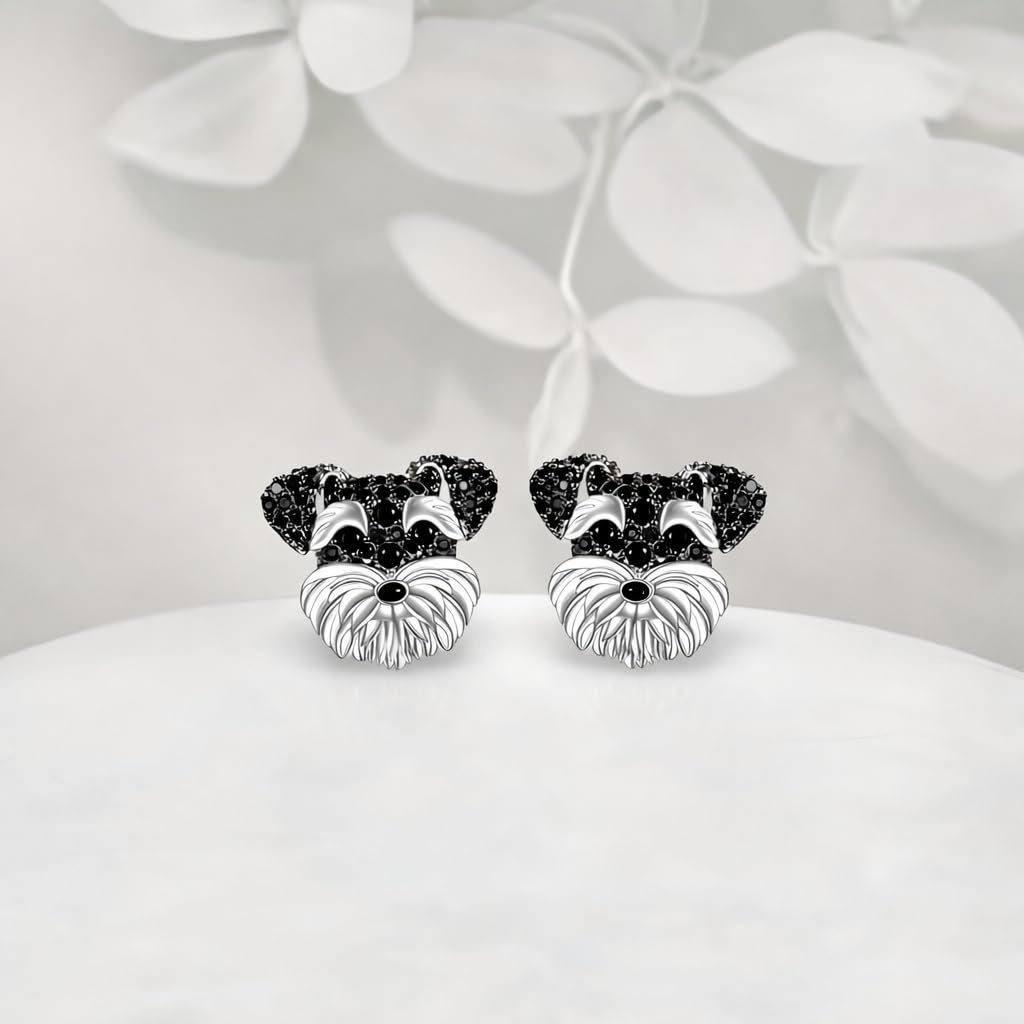 Dog Lovers' Earrings, Different Dog Breed Stud Earrings with Crystals, Rose Gold and Silver Tone - Party, Birthday, or Christmas Gift