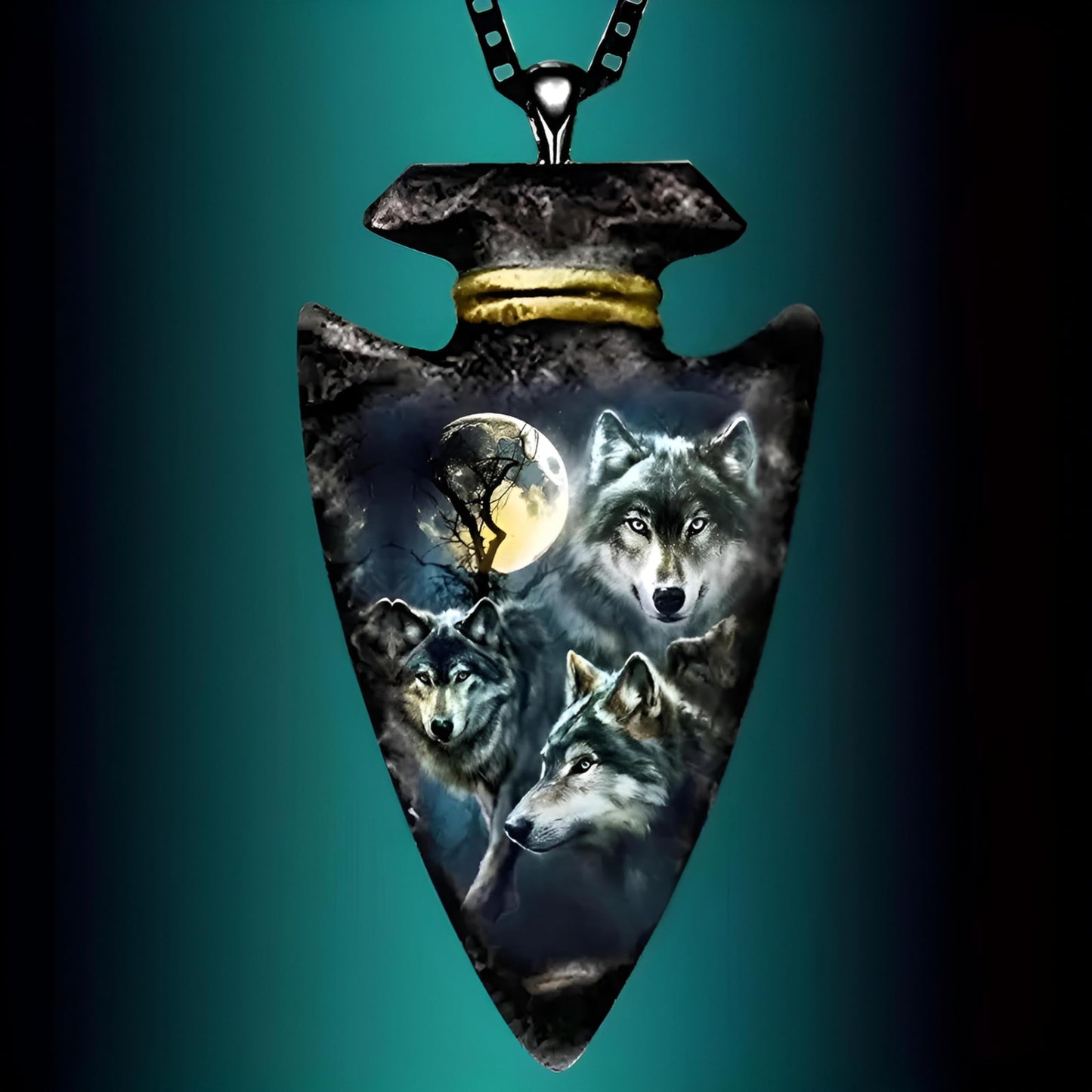 SUPAC Bald Eagle Triangle Pendant Necklace - Fashion-Forward Hip Hop Style - Durable & Bold Accessories for Men - Gift Idea for Every Occasion