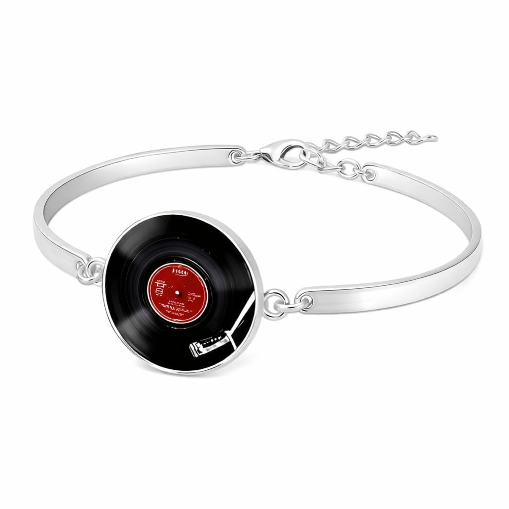 SUPAC Unique Music Record Pendant Necklace - Avant-Garde Fashion Accessory, Eye-Catching Design for Men and Women - Birthday, Christmas Gift or Personalized Jewelry