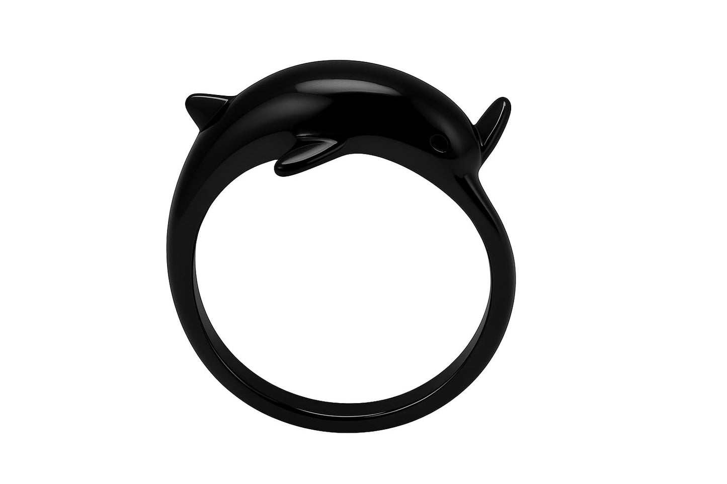Adjustable Shark Ring, Marine Animal Design, Available in Black, Gold, Silver - Gift for Shark Lovers'