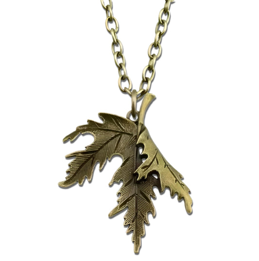 SUPAC Vintage Bronze Maple Leaf Pendant Necklace for Men and Women - Christmas or Birthday Gift