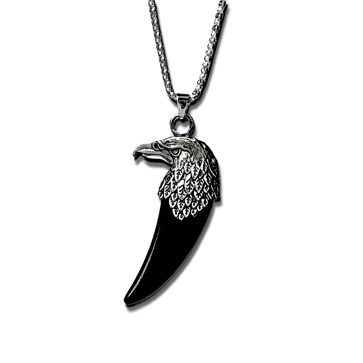 SUPAC Bald Eagle Triangle Pendant Necklace - Fashion-Forward Hip Hop Style - Durable & Bold Accessories for Men - Gift Idea for Every Occasion
