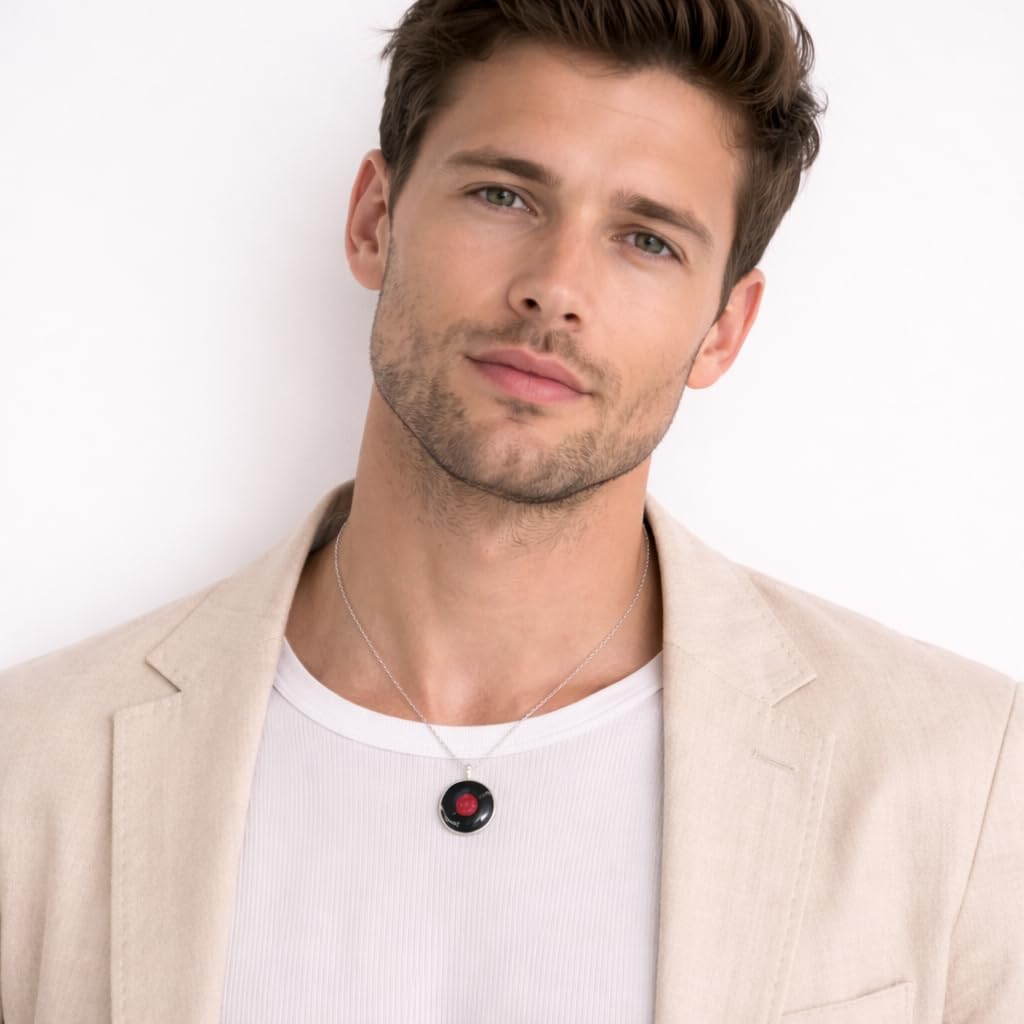 SUPAC Unique Music Record Pendant Necklace - Avant-Garde Fashion Accessory, Eye-Catching Design for Men and Women - Birthday, Christmas Gift or Personalized Jewelry