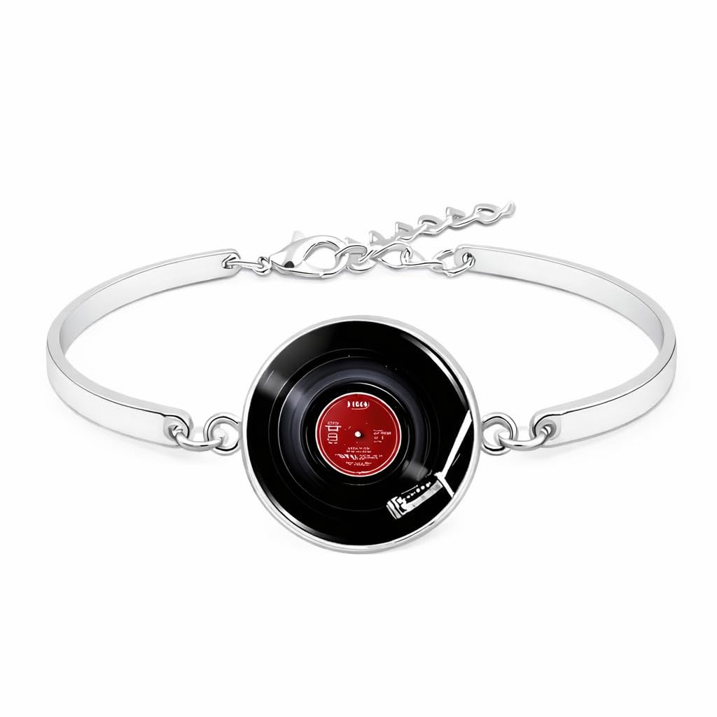 SUPAC Unique Music Record Pendant Necklace - Avant-Garde Fashion Accessory, Eye-Catching Design for Men and Women - Birthday, Christmas Gift or Personalized Jewelry