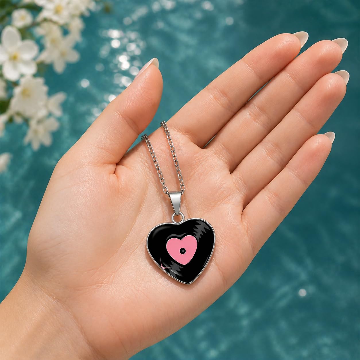 SUPAC Unique Music Record Pendant Necklace - Avant-Garde Fashion Accessory, Eye-Catching Design for Men and Women - Birthday, Christmas Gift or Personalized Jewelry