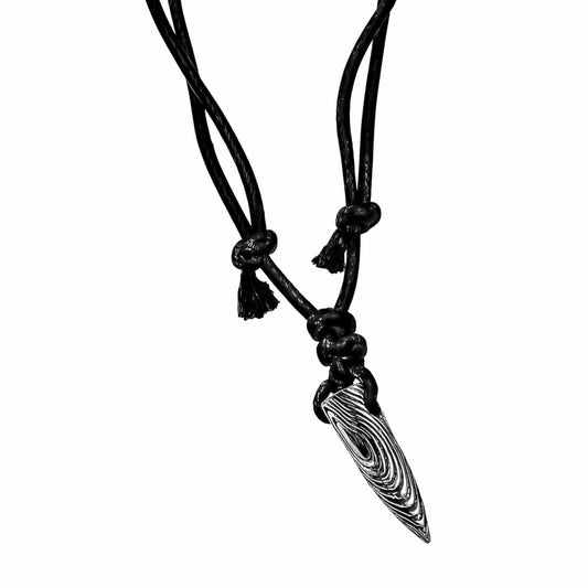 SUPAC Bold Bullet Charm Necklace With Black Cord - Vintage-Inspired, Alloy Pendant For Everyday Wear