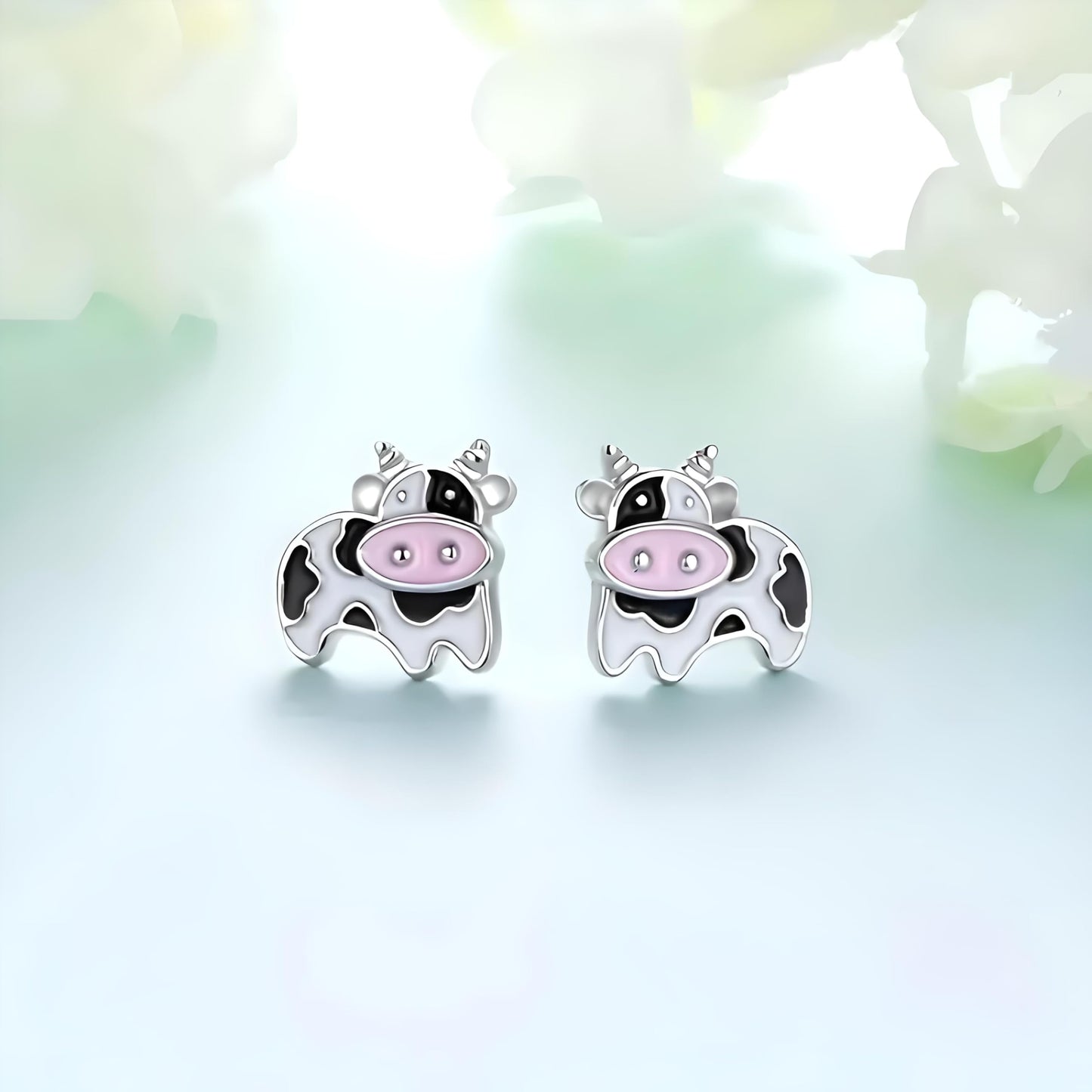 Heart-Shaped Animal Dangle Earrings, Monkey and Koala, Stainless Steel with Rhinestones, Banana Charm, Birthday or Party Gift
