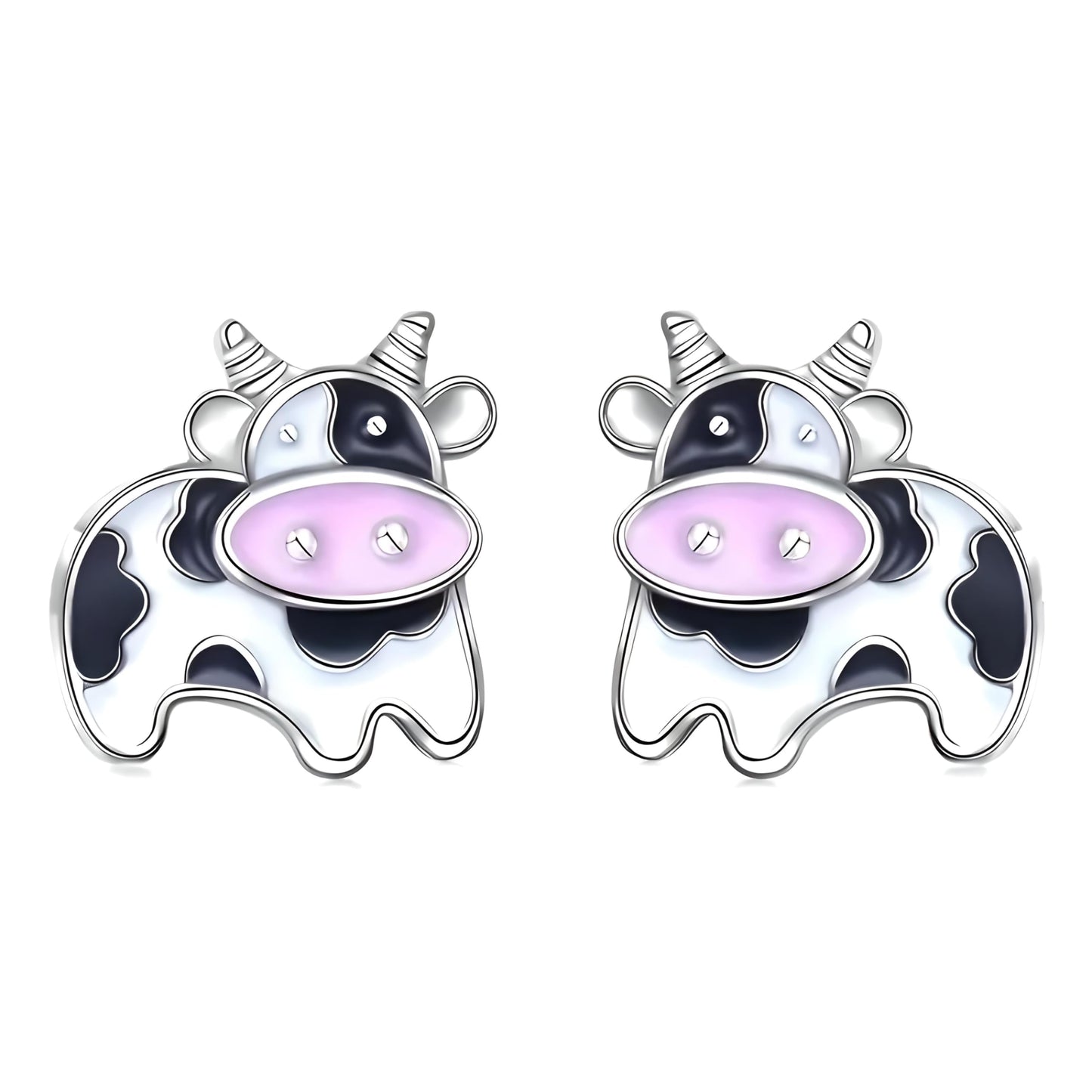 Heart-Shaped Animal Dangle Earrings, Monkey and Koala, Stainless Steel with Rhinestones, Banana Charm, Birthday or Party Gift