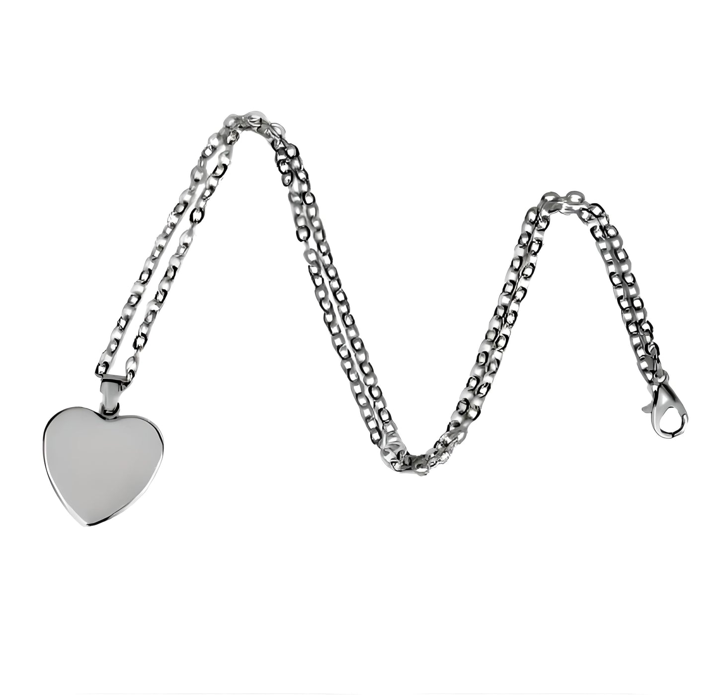 SUPAC Dolphins Jumping in the Ocean Heart Pendant Necklace, Ocean Scene with Stainless Steel Necklace - Holiday, Christmas, or Birthday Gift