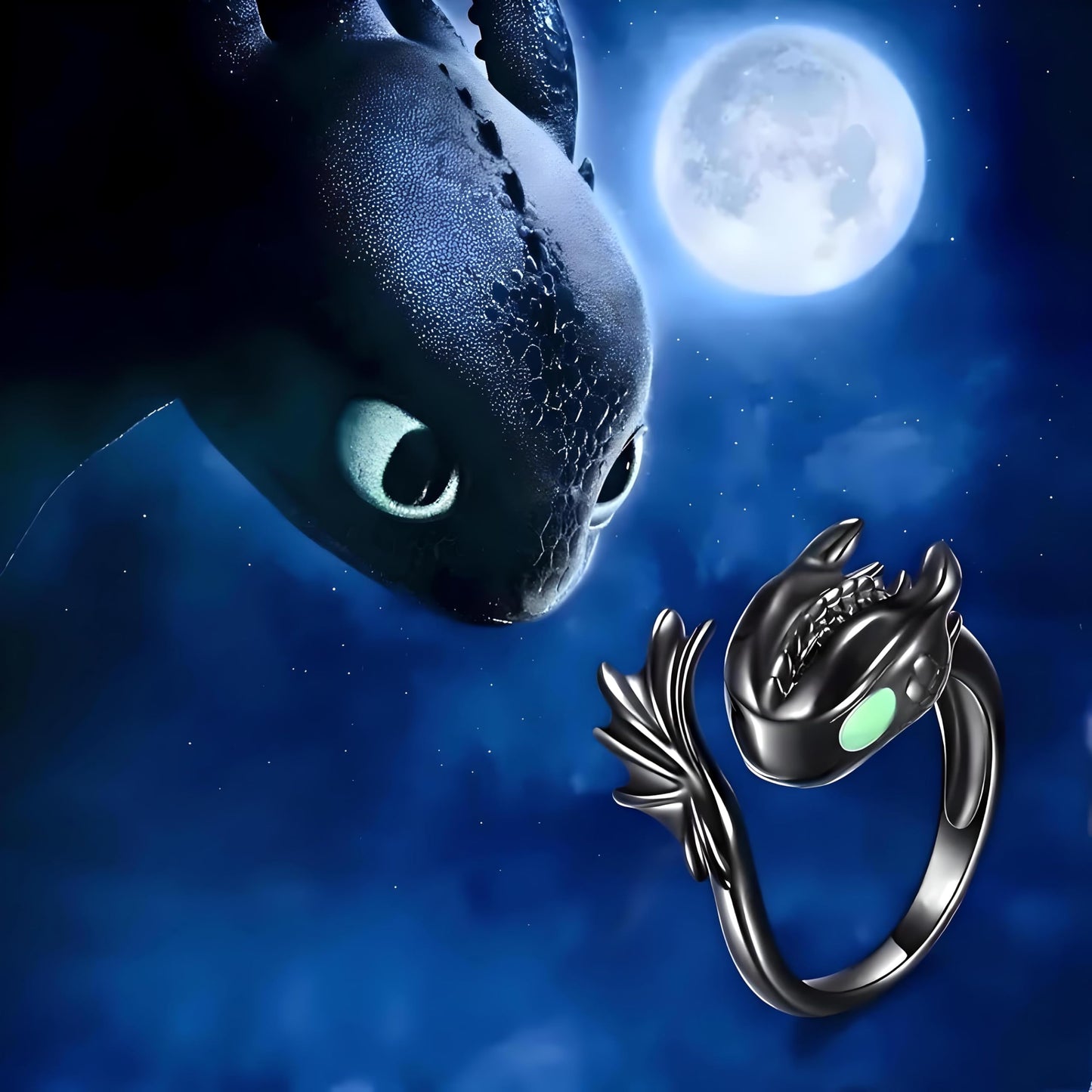 Whimsical Silver Flying Dragon Ring - Unique Animal Shape Design, Adjustable Index Finger Ring for Men or Women, Cute Personality Statement Jewelry, Niche Fashion Accessory