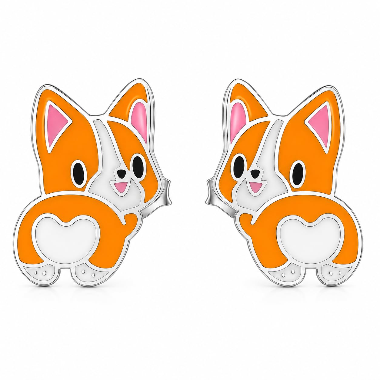 Dog Lovers' Earrings, Different Dog Breed Stud Earrings with Crystals, Rose Gold and Silver Tone - Party, Birthday, or Christmas Gift