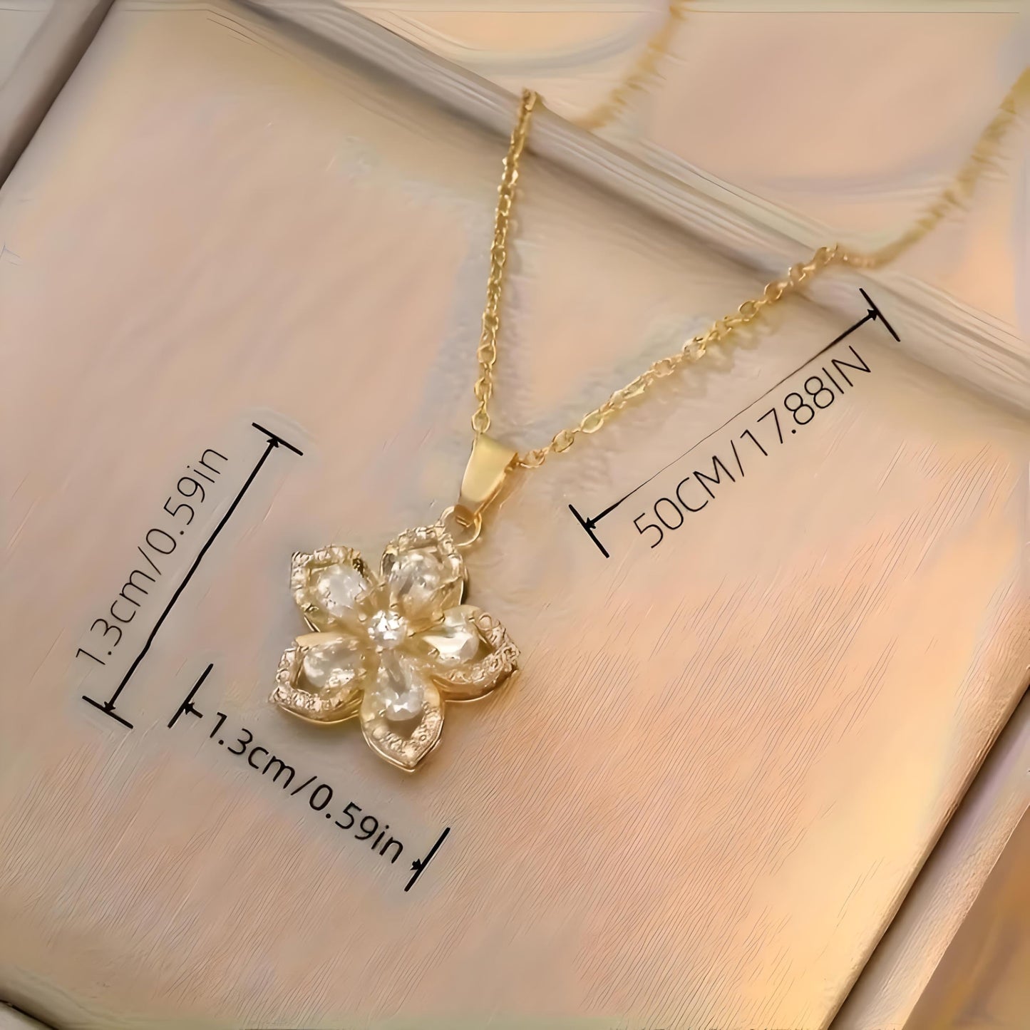 SUPAC Exquisite 360° Rotatable White Blossom Pendant Necklace - Fashion Decompression Jewelry with Adjustable Chain - Birthday Gift for Women, Lovers, Friends, and Family