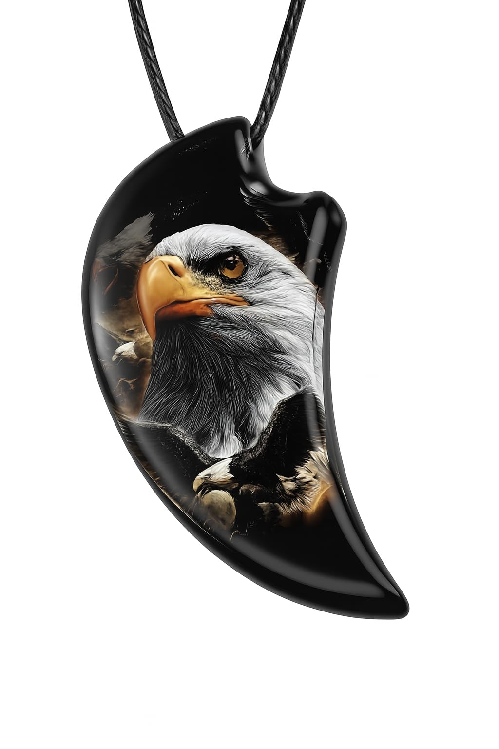 SUPAC Bald Eagle Triangle Pendant Necklace - Fashion-Forward Hip Hop Style - Durable & Bold Accessories for Men - Gift Idea for Every Occasion