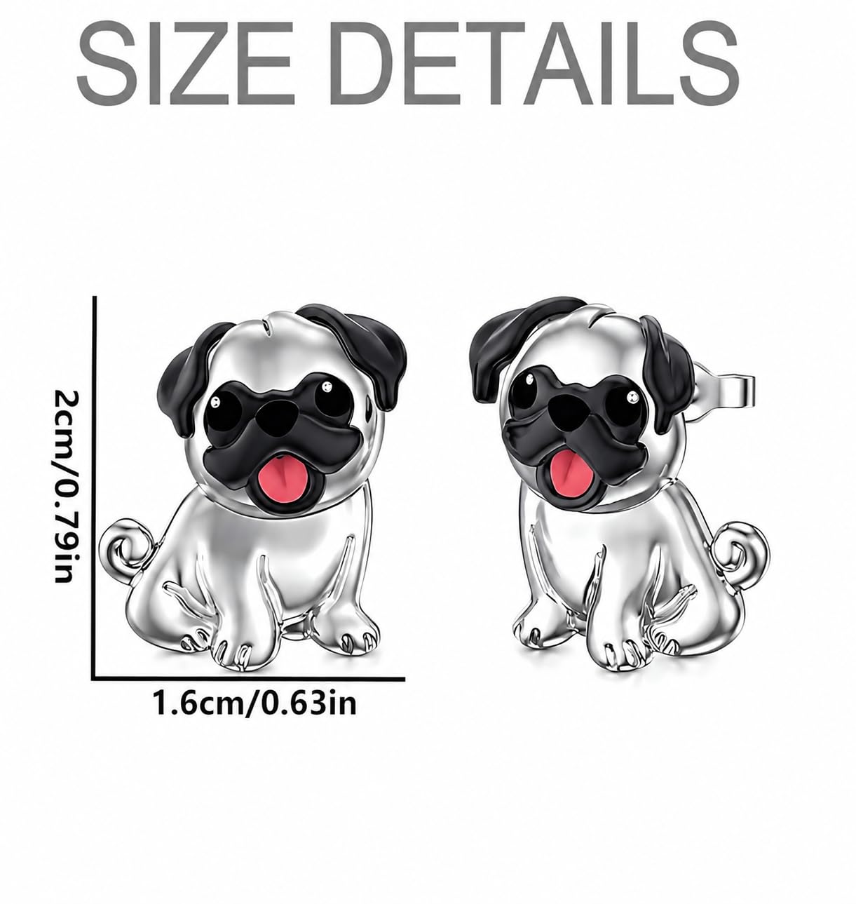 Dog Lovers' Earrings, Different Dog Breed Stud Earrings with Crystals, Rose Gold and Silver Tone - Party, Birthday, or Christmas Gift