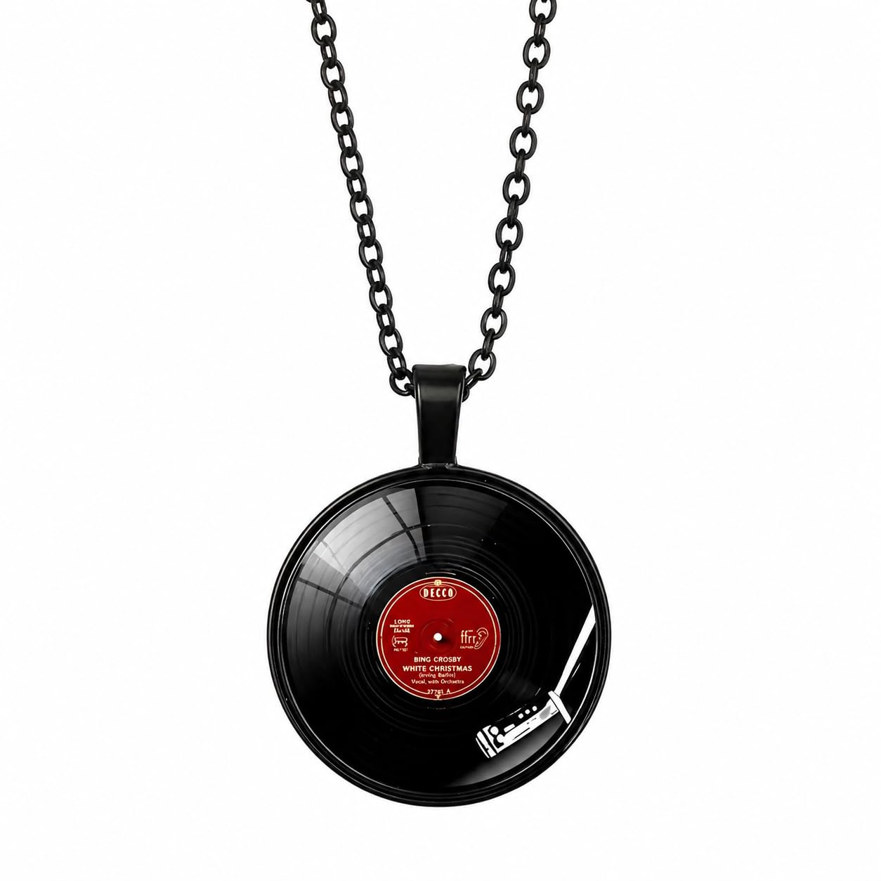 SUPAC Unique Music Record Pendant Necklace - Avant-Garde Fashion Accessory, Eye-Catching Design for Men and Women - Birthday, Christmas Gift or Personalized Jewelry