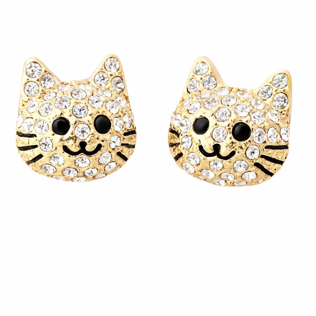 Dog Lovers' Earrings, Different Dog Breed Stud Earrings with Crystals, Rose Gold and Silver Tone - Party, Birthday, or Christmas Gift