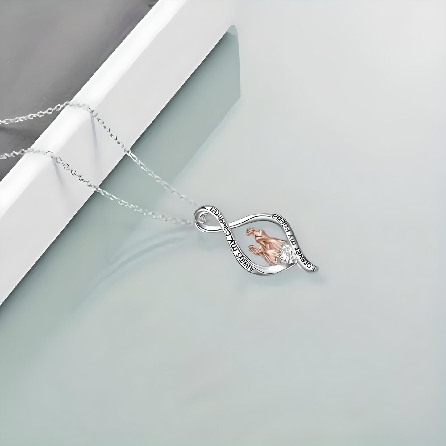 Elegant Mother-Daughter Necklace - "Always my Daughter, Forever my Friend", Symbolic Pendant Chain, Stainless Steel, Gift For Birthday, Christmas
