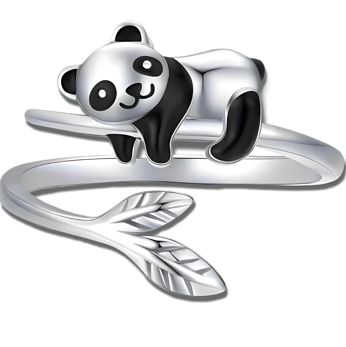 ilver Mom Daughter Adjustable Animal Ring Love Heart Animal Rings Jewelry Mother's Day Gifts for Women Wife Nana 6+ Variaitons (Panda)