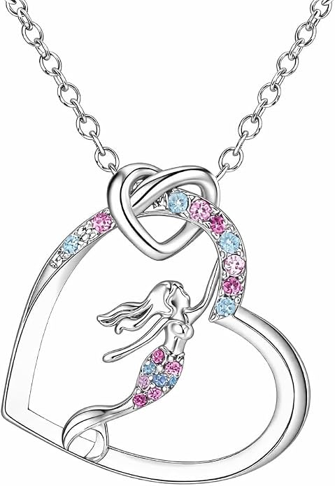 SUPAC Heart of the Sea Mermaid Pendant Necklace