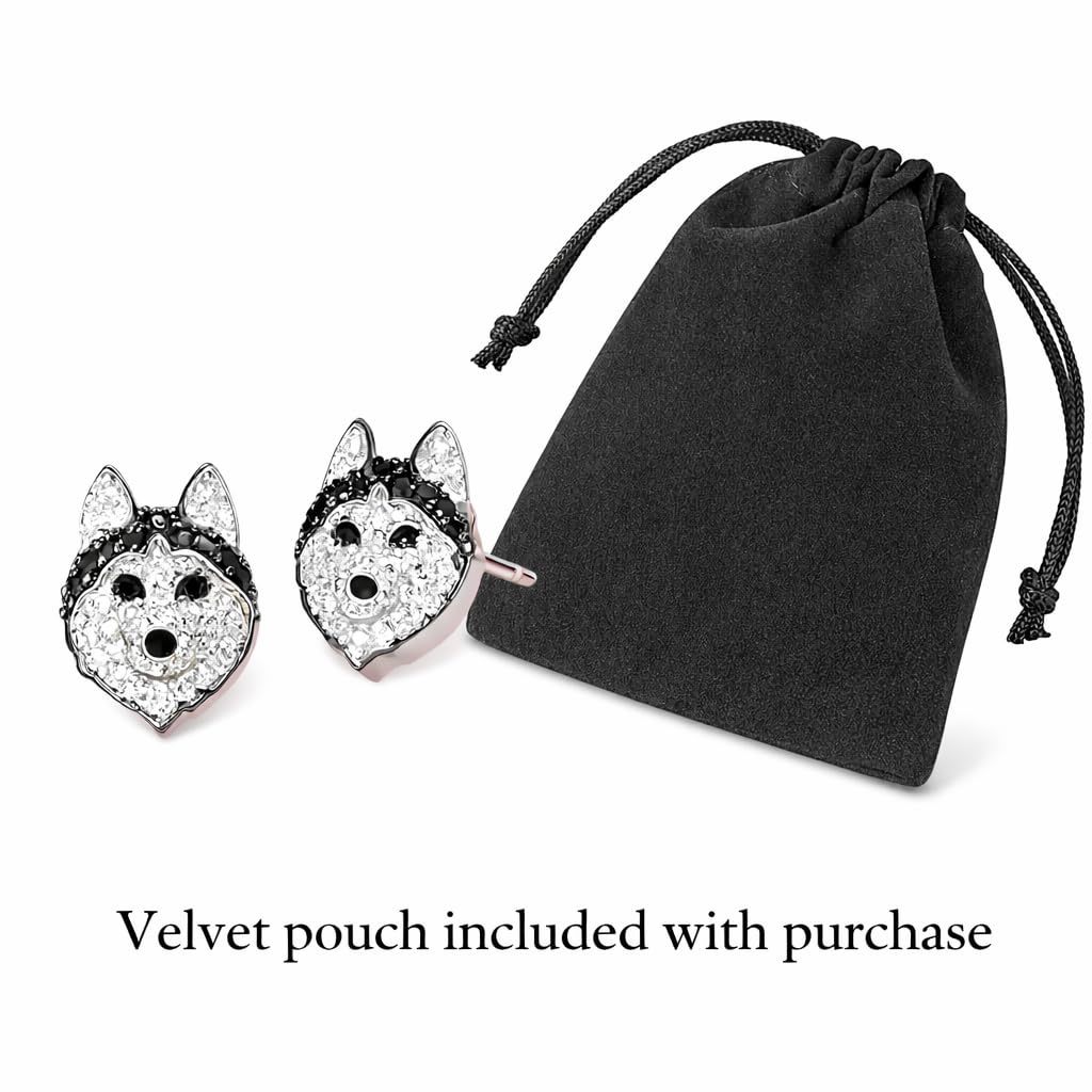 Dog Lovers' Earrings, Different Dog Breed Stud Earrings with Crystals, Rose Gold and Silver Tone - Party, Birthday, or Christmas Gift