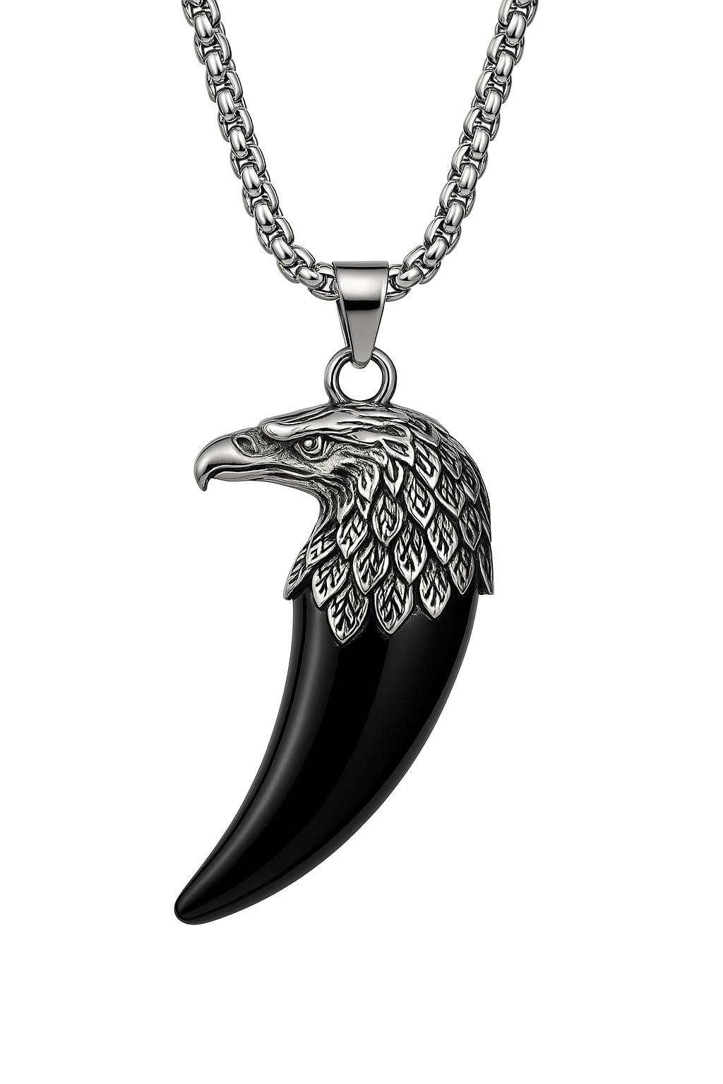 SUPAC Bald Eagle Triangle Pendant Necklace - Fashion-Forward Hip Hop Style - Durable & Bold Accessories for Men - Gift Idea for Every Occasion