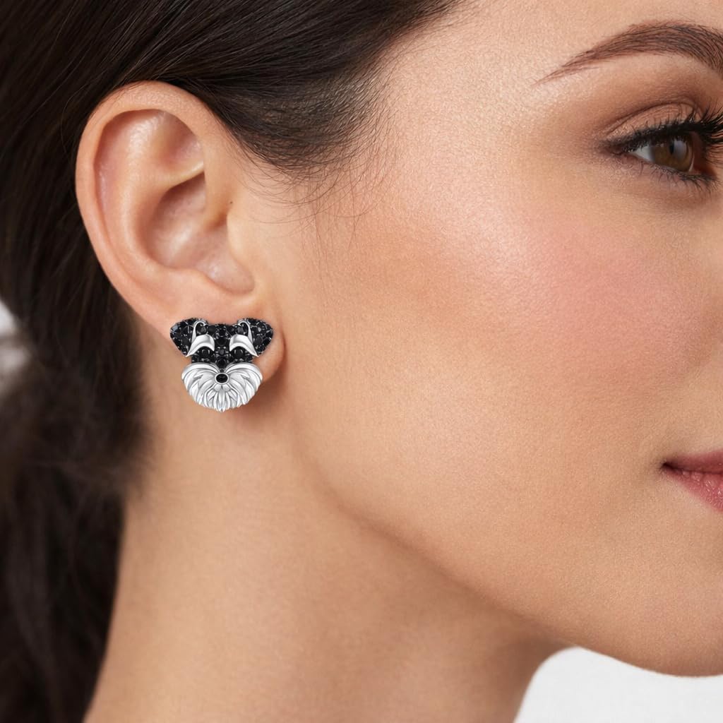 Dog Lovers' Earrings, Different Dog Breed Stud Earrings with Crystals, Rose Gold and Silver Tone - Party, Birthday, or Christmas Gift